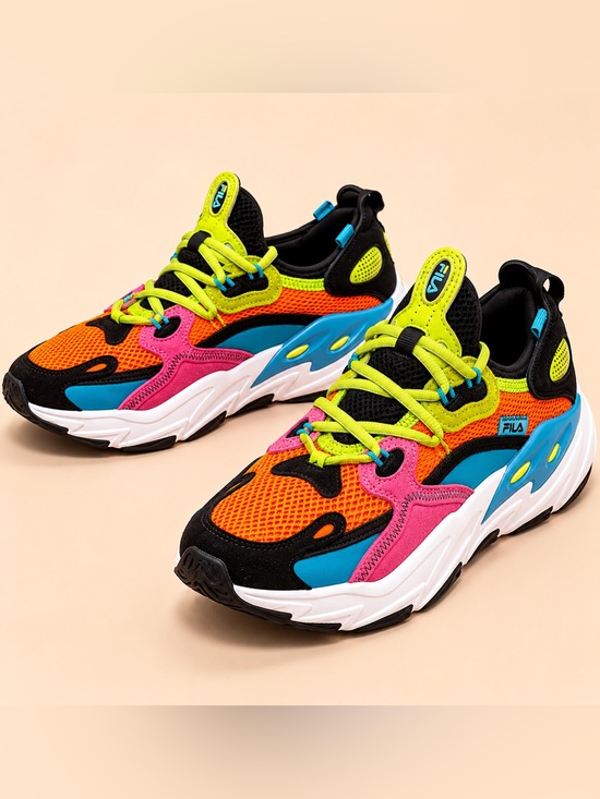 Fila Shoes - FILA Electrove 2 Neon Multicolor Chunky Sneakers Size 6.5 Y2K Rave Streetwear